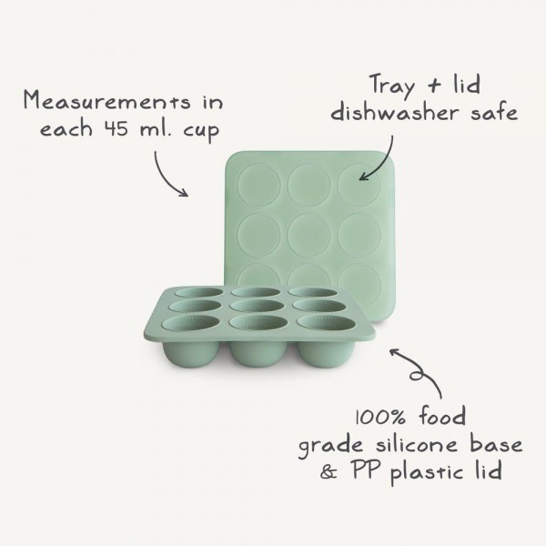 Παγοθήκη Φαγητού 9 Θέσεων 45 ml Σιλικόνης  Μέντα - Mushie | 66-101493