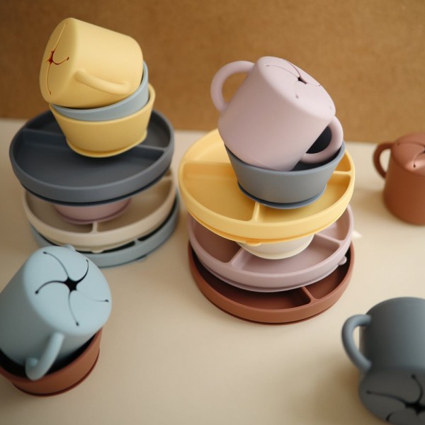 Πιάτο Σιλικόνης με Χωρίσματα & Αντιολισθητική Βάση Tradewinds - Mushie | 66-2320203