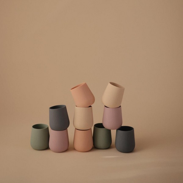 Ποτηράκι Σιλικόνης με Ανάγλυφο Σχέδιο Shifting Sand- Mushie | 66-101576