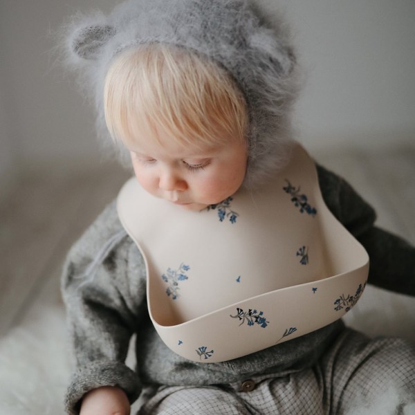 Σαλιάρα Σιλικόνης Lilac Flowers - Mushie | 66-2500105