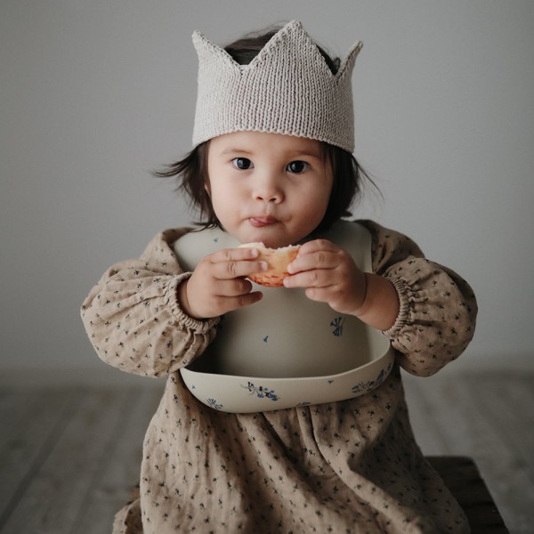 Σαλιάρα Σιλικόνης Lilac Flowers - Mushie | 66-2500105