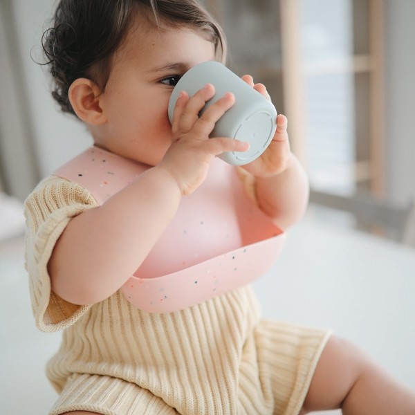 Σαλιάρα Σιλικόνης Powder Pink Confetti - Mushie | 66-2500249