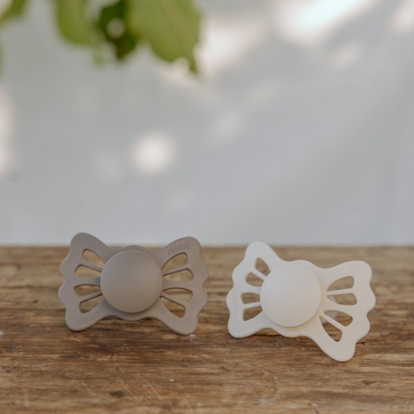 Σετ 2 Ανατομικές Πιπίλες Σιλικόνης FRIGG Lucky Portobello/Cream 0-6 Μηνών | 67-101960