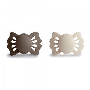 Σετ 2 Ανατομικές Πιπίλες Σιλικόνης FRIGG Lucky Portobello/Cream 0-6 Μηνών | 67-101960