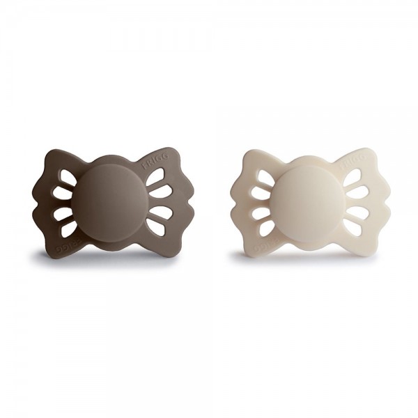 Σετ 2 Ανατομικές Πιπίλες Σιλικόνης FRIGG Lucky Portobello/Cream 0-6 Μηνών | 67-101960