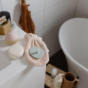 Σετ 2 Βρεφικές Βούρτσες Μπάνιου Σιλικόνης Natural/Cambridge Blue - Mushie | 66-101526