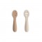 Σετ 2 Εκπαιδευτικά Κουταλάκια Σιλικόνης Natural/Shifting Sand - 2 Pack - Mushie | 66-101629