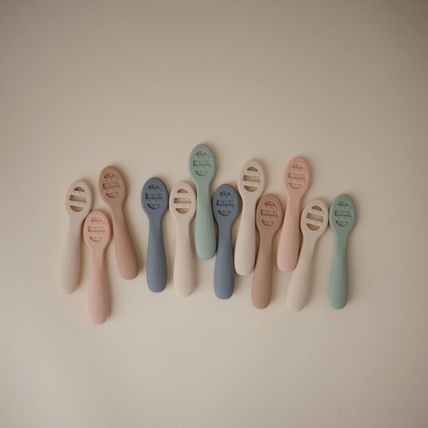 Σετ 2 Εκπαιδευτικά Κουταλάκια Σιλικόνης Tradewinds/Shifting Sand - 2 Pack - Mushie | 66-101630