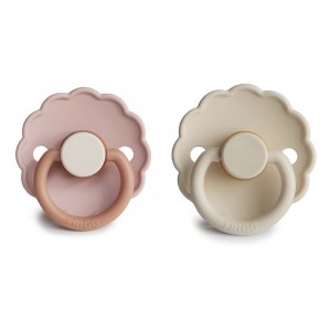 Σετ 2 Πιπίλες Latex FRIGG Daisy Biscuit/Cream 6-18 Μηνών | 67-76222484