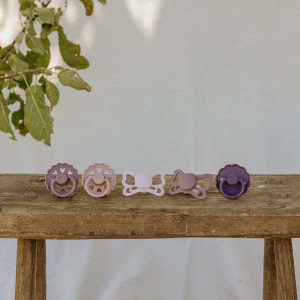 Σετ 2 Πιπίλες Latex FRIGG Fairytale Twilight Mauve/Primrose 6-18 Μηνών | 67-100164