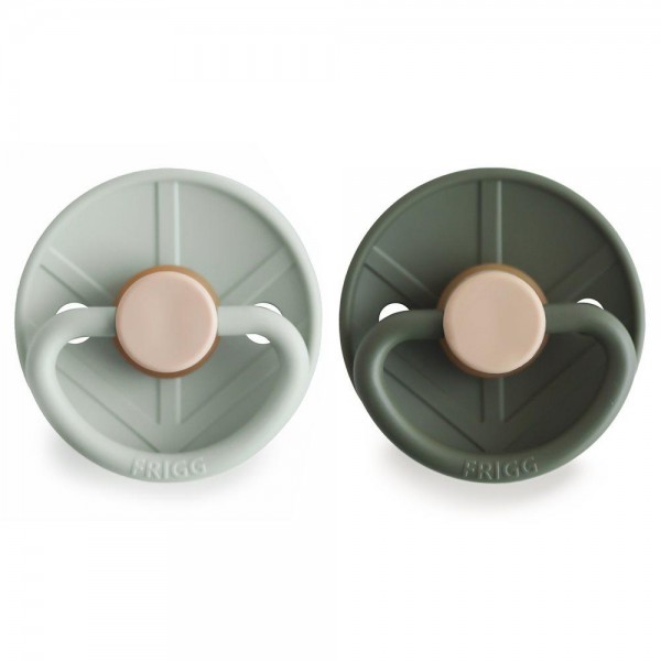 Σετ 2 Πιπίλες Latex FRIGG Little Viking Sage/Olive 0-6 Μηνών | 67-101542