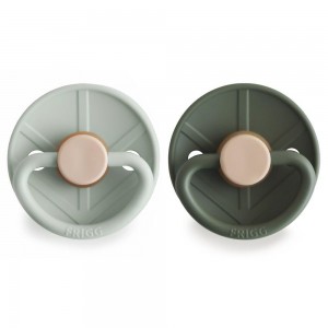 Σετ 2 Πιπίλες Latex FRIGG Little Viking Sage/Olive 0-6 Μηνών | 67-101542