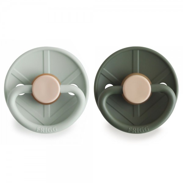 Σετ 2 Πιπίλες Latex FRIGG Little Viking Sage/Olive 6-18 Μηνών | 67-101550