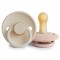 Σετ 2 Πιπίλες Latex FRIGG Rope Blush/Cream 6-18 Μηνών | 67-76282385