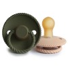 Σετ 2 Πιπίλες Latex FRIGG Rope Croissant/Olive 0-6 Μηνών | 67-76281497