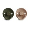 Σετ 2 Πιπίλες Latex FRIGG Rope Croissant/Olive 0-6 Μηνών | 67-76281497
