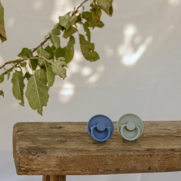 Σετ 2 Πιπίλες Latex FRIGG Rope Ocean View/Sage 0-6 Μηνών | 67-101954