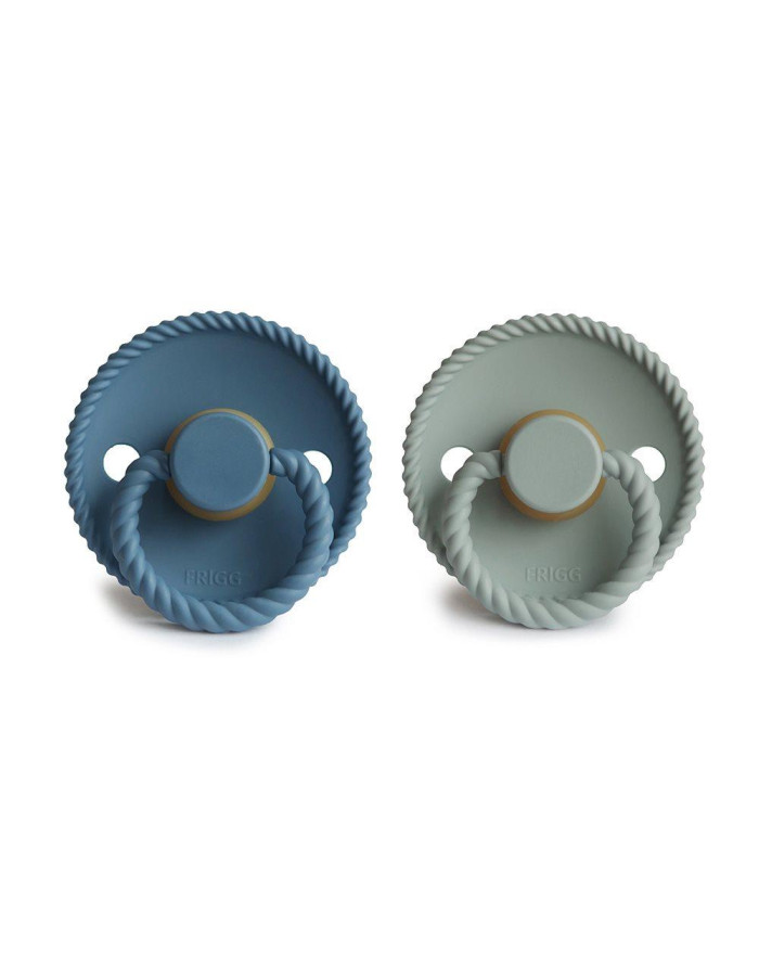 Σετ 2 Πιπίλες Latex FRIGG Rope Ocean View/Sage 0-6 Μηνών | 67-101954