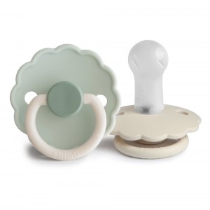 Σετ 2 Πιπίλες Σιλικόνης FRIGG Daisy Little Darling/Cream 6-18 Μηνών | 67-102024