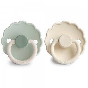 Σετ 2 Πιπίλες Σιλικόνης FRIGG Daisy Little Darling/Cream 6-18 Μηνών | 67-102024