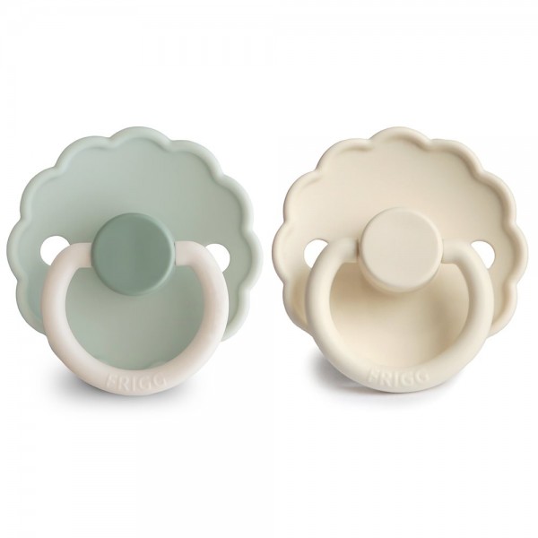 Σετ 2 Πιπίλες Σιλικόνης FRIGG Daisy Little Darling/Cream 6-18 Μηνών | 67-102024