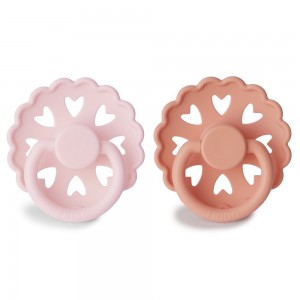 Σετ 2 Πιπίλες Σιλικόνης FRIGG Fairytale White Lilac/Pretty in Peach 0-6 Μηνών | 67-100145