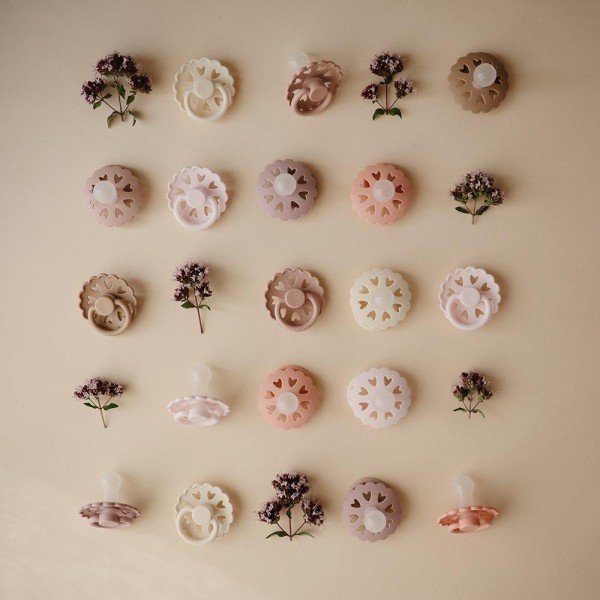 Σετ 2 Πιπίλες Σιλικόνης FRIGG Fairytale White Lilac/Pretty in Peach 6-18 Μηνών | 67-100146