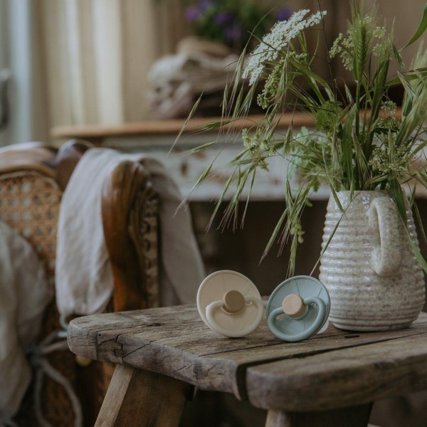 Σετ 2 Πιπίλες Σιλικόνης FRIGG Little Viking Sage/Cream 0-6 Μηνών | 67-101554