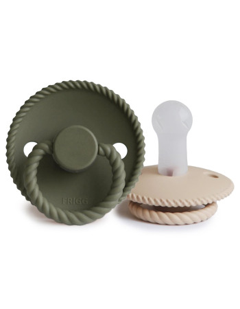 Σετ 2 Πιπίλες Σιλικόνης FRIGG Rope Olive/Croissant 6-18 Μηνών | 67-75282497 Σετ 2 Πιπίλες Σιλικόνης FRIGG Rope Olive/Croissant 6-18 Μηνών | 67-75282497