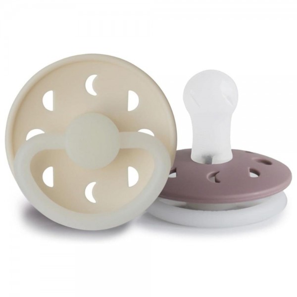 Σετ 2 Πιπίλες Σιλικόνης Νυκτός FRIGG Moon Phase Cream/Twilight Mauve 0-6 Μηνών | 67-100191 Σετ 2 Πιπίλες Σιλικόνης Νυκτός FRIGG Moon Phase Cream/Twilight Mauve 0-6 Μηνών | 67-100191