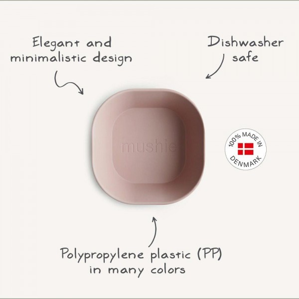 Σετ 2 Τετράγωνα Μπωλ PP Blush - Mushie | 66-2314019