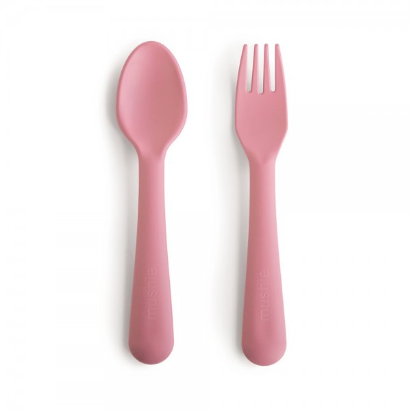 Σετ Κουτάλι και Πηρούνι PP Dusty Rose  - Mushie | 66-102154