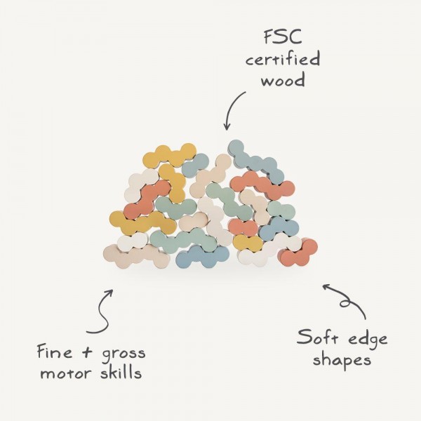 Ξύλινα Μπλοκ Στοίβαξης - Mushie | 66-102051