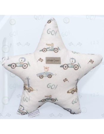 Μαξιλάρι Διακοσμητικό Αστέρι 37x37cm Design 421 Oliver Baby | 46-6710/421