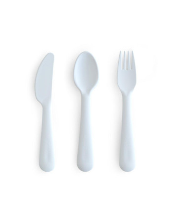 Σετ Κουτάλι Πηρούνι Μαχαίρι PP Powder Blue - Mushie | 66-101338