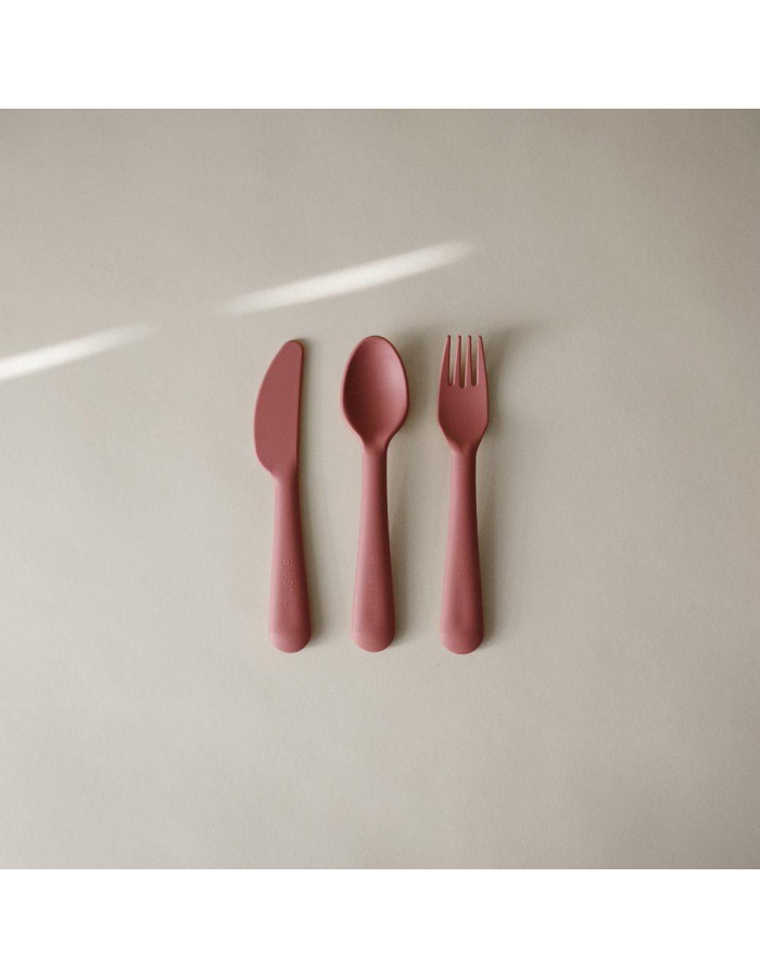 Σετ Κουτάλι Πηρούνι Μαχαίρι PP Dusty Rose Mushie | 66-102151