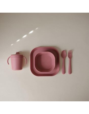 Σετ 2 Τετράγωνα Μπωλ PP Dusty Rose - Mushie | 66-102155