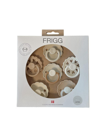 Σετ 6 Πιπίλες Latex FRIGG – Cinnamon Charm 0-6 Μηνών | 67-101865