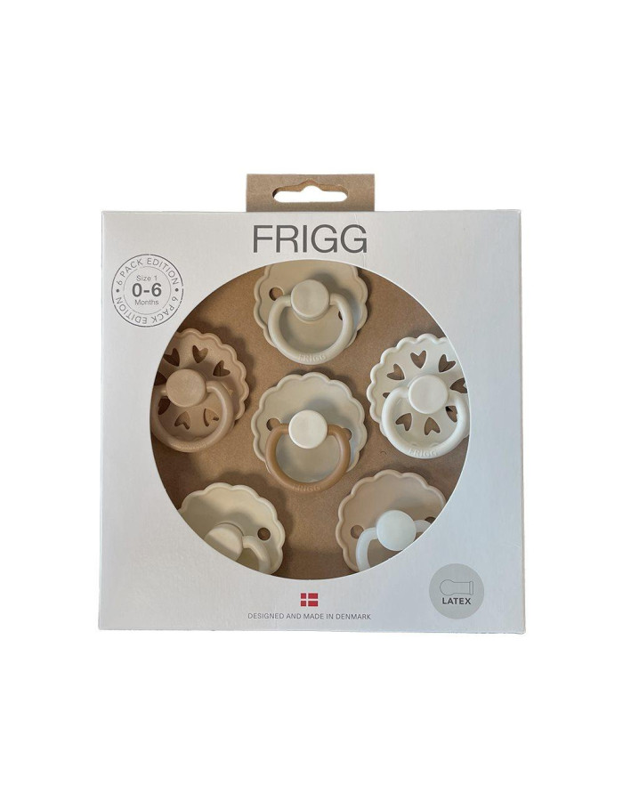 Σετ 6 Πιπίλες Latex FRIGG – Cinnamon Charm 0-6 Μηνών | 67-101865