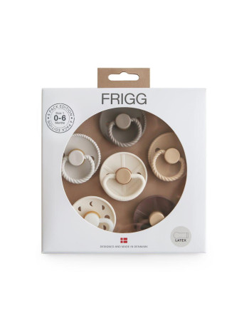 Σετ 6 Πιπίλες Latex FRIGG – Earthy Wonder 0-6 Μηνών | 67-101877