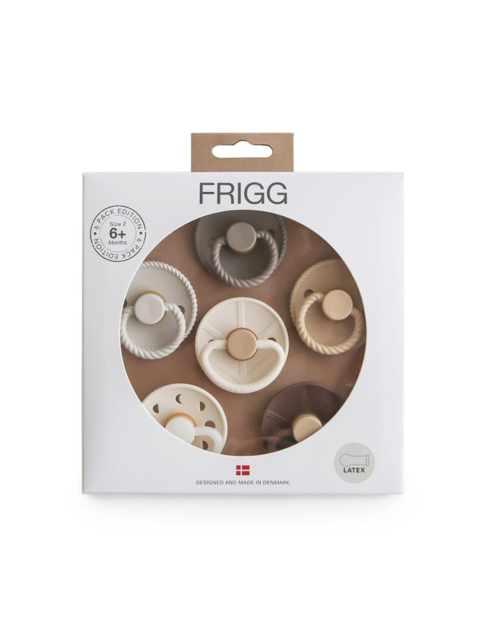 Σετ 6 Πιπίλες Latex FRIGG – Earthy Wonder 6-18 Μηνών | 67-101878