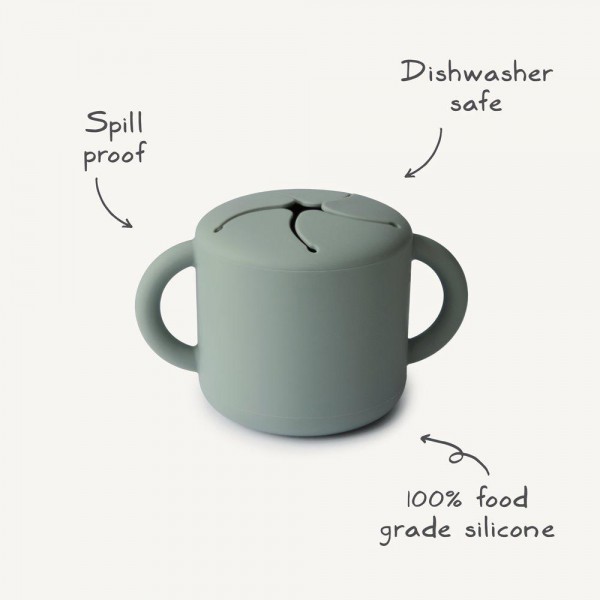 Αποθηκευτικό Κουπάκι Σιλικόνης με Χερούλια Cambridge Blue - Mushie | 66-2340031