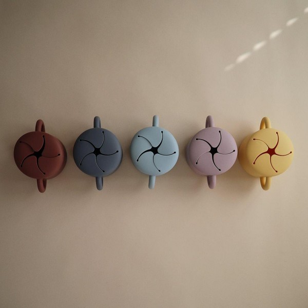 Αποθηκευτικό Κουπάκι Σιλικόνης με Χερούλια Powder Blue - Mushie | 66-2340228