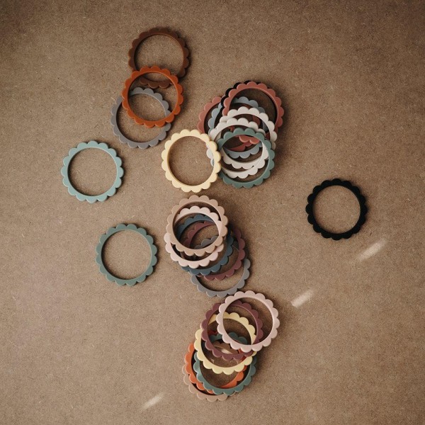 Σετ 3 Βραχιόλια Οδοντοφυΐας - Dove Gray/Steel/Stone - Mushie | 66-2600279