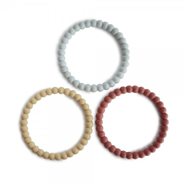 Σετ 3 Βραχιόλια Οδοντοφυΐας - Mellow/Terracotta/Periwinkle - Mushie | 66-2570321