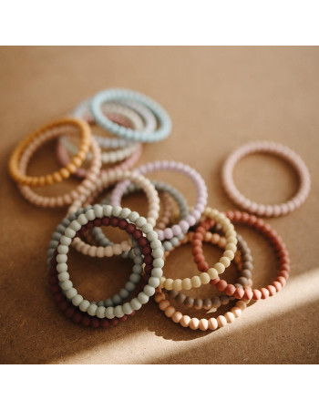 Mushie Pearl Teething Bracelet made of Silicone for 0 m+ 3pcs