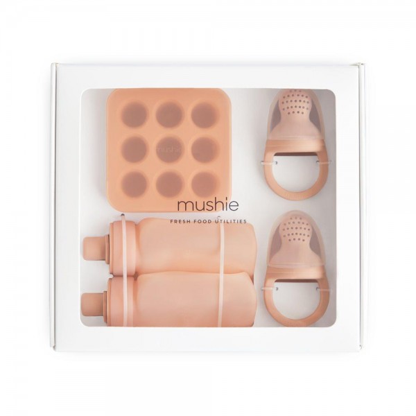 Σετ Δώρου 5 Ειδών Φαγητού Σιλικόνης Blush - Mushie | 66-102139