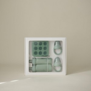 Σετ Δώρου 5 Ειδών Φαγητού Σιλικόνης Cambrdige Blue - Mushie | 66-102138