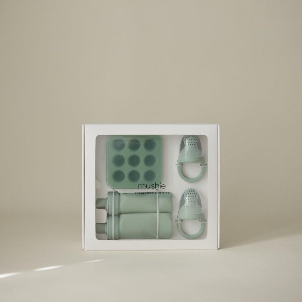 Σετ Δώρου 5 Ειδών Φαγητού Σιλικόνης Cambrdige Blue - Mushie | 66-102138