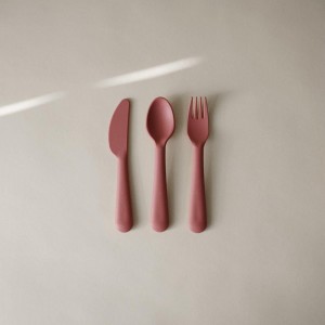 Σετ Κουτάλι Πηρούνι Μαχαίρι PP Dusty Rose Mushie | 66-102151